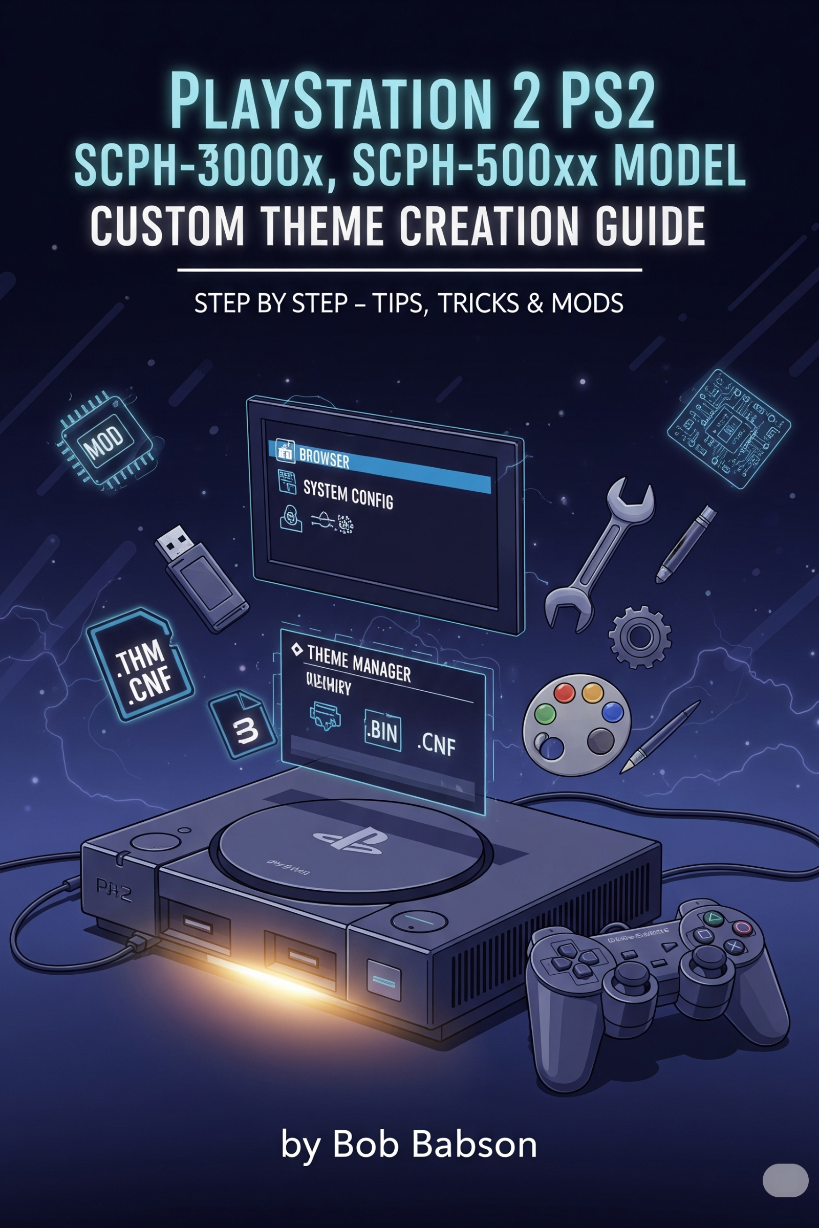PlayStation 2 PS2 SCPH-3000x, SCPH-500xx Model Custom Theme Creation Guide - Step by Step